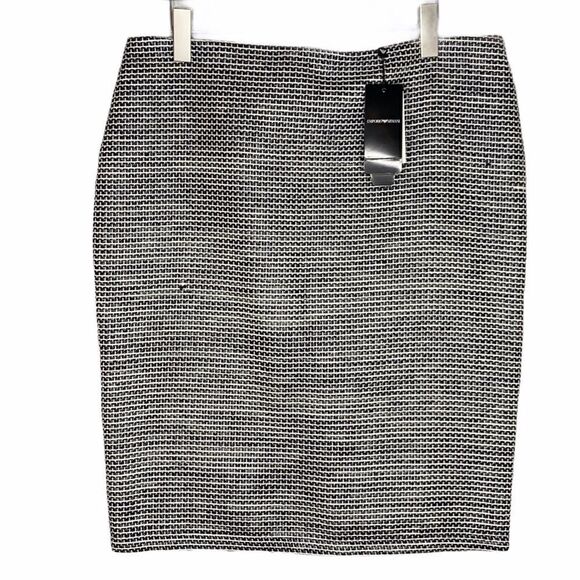 Emporio Armani Woven Cotton‎ Blend Skirt  NWT Large - Picture 1 of 14